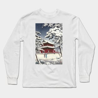 Zojo-ji Temple in Snow Long Sleeve T-Shirt